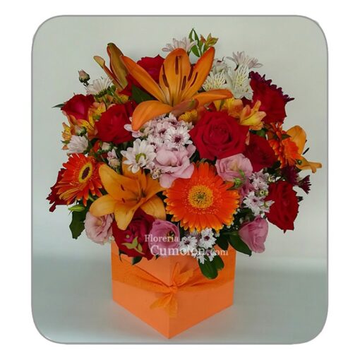 610 | Diseño floral con Rosas en caja